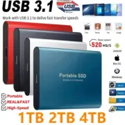 High-Speed Portable SSD External Solid State Drive USB 3.1 | 1TB 2TB 4TB | PC Ma