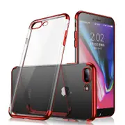 Cafele Plating Transparent Soft TPU Case For iPhone 7 Plus/8 Plus 5.5" 27 SILVER