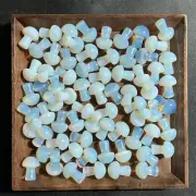 40pcs Opalite quartz hand carved mushroom skull quartz crystal skull Figurines