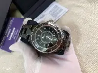 在飛比找Yahoo!奇摩拍賣優惠-小巴黎二手名牌 正品chanel j12 38mm 機械 陶