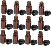 Ipetboom 20pcs Brown Glass Essential Oil Bottles Leak Cosmetic Storage Containers for Crafts Aromatherapy and Safe Travel Use