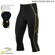 Men's Cycling Bike Pants Padded Long Bicycle Compression Tights 3/4 Trouser