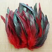 100 pcs 12.5-20 Cm Red Pheasant Chicken Tail Rooster Feathers for Mask Jewelry DIY Crafts Dresses Hat Decoration