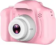 Upgrade Selfie Camera, Birthday S for Girls Age 3-9, Hd Digital Video Cameras for Toddler, Portable Toy for 3 4 5 6 7 8 Year Old Girl with 32Gb Sd Card-Pink Pink