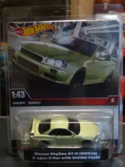 Hot Wheels Premium 1:43 Nissan Skyline GT-R (BNR34) V Spec II NUR Nismo Parts