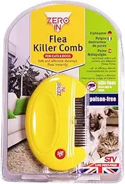 Zero In Flea Killer Comb (Poison-Free, Electric Flea and Tick Comb for Use on Cats and Dogs)