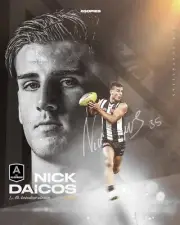 AFL FOOTBALL TEAM PLAYER POSTER, PIES,CROWS,CATS DOGS,POWER,SAINTS,DOCKERS,HAWKS