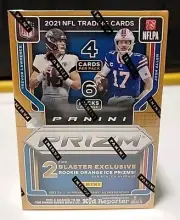 2021 Panini Prizm Sealed Football Blaster Box Fanatics Exclusive Orange Ice