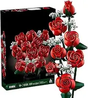 Lego Rose Bouquet Decorative Flower kit, for Collecting and Decorating Home Tables, Suitable for Sending Roses to Female Friends Girl Mother, 13 Roses +3 Stars,No Vase (MTXMGH-0.7)