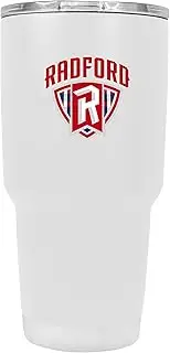 R and R Imports Radford University Highlanders 24 oz White Insulated Stainless Steel Tumbler