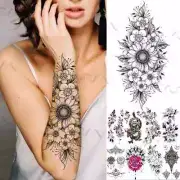 Black SunFlower Temporary Tattoos Tattoo Sticker Waterproof Forearm Tatoos