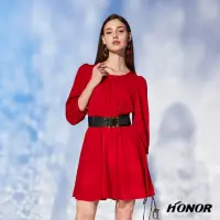 在飛比找momo購物網優惠-【HONOR 山形屋】個性褶皺短洋裝(MOMO獨家限定)