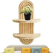 Boho Shelf - Arch Wall Shelf | Vintage Aesthetic Decorative Modern Candle Holder, Organizer for Nursery Laundry Apartment Closet Vanity Desk Bookcases