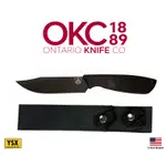 美國ONTARIO直刀SPEC PLUS ALPHA SURVIVAL高碳鋼附刀袋美國製造【OKC9710】