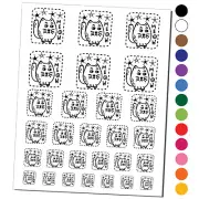 Mopey Cat Meow and Stars Temporary Tattoo Water Resistant Set