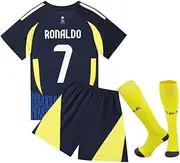 [YEESON] Soccer Jersey Kids, Soccer CR7 Jersey Boys Uniform, Football Sportswear Uniforms Suit with Socks, Fans Gift T-Shirt