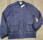 Anthropologie, Eleveneses Purple Miranda Bomber Jacket Size Medium NWT