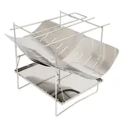 Outdoor Portable Camping Bench Grill Ultra Light Detachable Fire Burning Stove