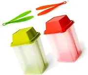Pickle Jar with Strainer Insert - Set of 2 - Plastic Leak Proof Food Saver Container - For Fresh Fruit or Pickled Vegetables
