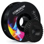 TPU Filament, 1.75mm, 95A Soft TPU Flexible 3D Printer Filament Black 1kg (2....