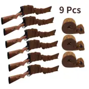 9 PCS Hunting Rifle Gun Sock Gun Sleeves Silicone Treated Shotgun Storage Case