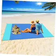 Beach Blanket, Beach Mat Sand Free Waterproof 79" X 83" Suitable for 4-7