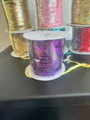 new 100 yards continuous purple 5mm wide flat sequins trim craft material