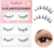 FADLASH Lash Clusters 2 Pairs Clusters DIY Eyelash Extensions False Eyelashes with Natural Wispy and Fluffy Effect Reusable Eyelash Clusters Self Application at Home(806-TP01)