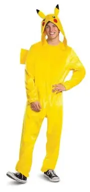 Pikachu Deluxe Pokemon Nintendo Video Game Fancy Dress Halloween Adult Costume