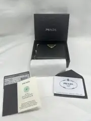 Prada Saffiano Leather Coin Purse Wallet in Nero (black) NIB