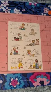 Vintage American Greetings Stickers Children Religious Psalms Bible 1 Sheet