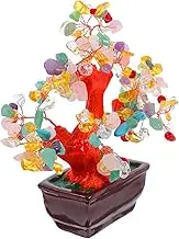 ADOCARN Crystal Money Tree for Wealth Beautiful Bonsai Desk Decor Crystal Symbol of Fortune Decoration Stunning Office Ornament
