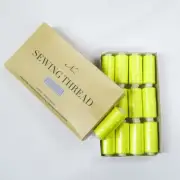 Perial Co Bright Yellow Polyester Sewing Thread Pack of 12 for Sewing