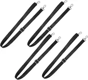 [Homoyoyo] 4pcs Camera Backpack Adjustable Shoulder Strap for Camera Messenger Bag Strap Alloy Black