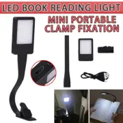 LED Book Reading Light Lamp USB Flexible Rechargeable Clip On Bed Desk Table