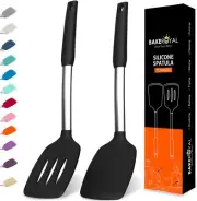 Silicone Spatula Set Turner Spatulas Silicone Heat Resistant 600Â°F Slotte