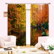 3D Autumn tree7 Blockout Photo Curtain Printing Curtains Drapes Fabric Window AU
