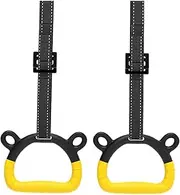 Pull Up Bar - Gymnastic Pull Rings, Ring Workout Bar | Non Slip Calisthenics Rings, 2pcs Cute Bear Shape Exercise Rings Set, Nylon Home Fitness Equipment Pull Up Assistance for Kids