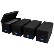 4 Pack CD Storage Boxes with Lid Disc Container Box Media Storage Case