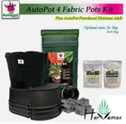 Hydroponics Auto pot Powder Nutrient Part A & B AutoPot 4 Pots Kit Fabric Pots