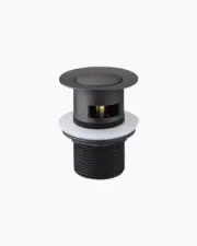 Bathroom Sink Waste Plug Pop Up Brass Black Basin Waste Drain with Overflow