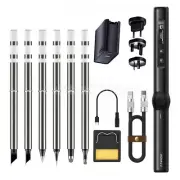 HS-01 Advanced Version Smart Soldering Iron with 6 Iron Tips & 65W Power Supply