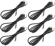 Uonlytech 6pcs Male to Bare Wire Audio Video Cable Cord for Home Theater System High Speed Pure Wire Core Easy to Install Durable Replacement for Worn Out Cables