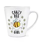 Crazy Bee Girl Stars 12oz Latte Mug Cup Animal Joke Daughter Funny Kids Funny