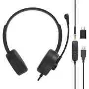 USB Headsets with USB Microphone Noise Cancelling Headphone with 3.5mm ⌓