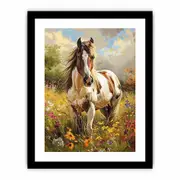 Pony Horse Framed print Art Poster Framed Art
