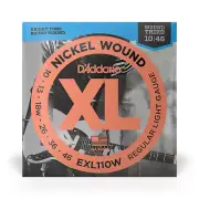 D'Addario EXL110W Nickel Regular Light Wound 3rd Electric Guitar Strings 10-46