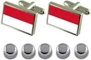 [Select Gifts] Shirt Dress Studs Monaco City Monaco Flag Cufflinks