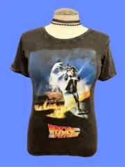 Torrid 00 0X 2X New Back to The Future Mineral Wash Crew Retro 80's Punk T Shirt