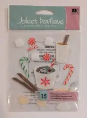 RARE Jolee's Christmas Winter Treats Hot Cocoa Egg Nog Candy Scrapbook Stickers